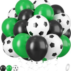 30 pièces 12 pouces vert champ ballon de Football ensemble garçons hommes Sport fête anniversaire douche Sport réunion balle observation décoration