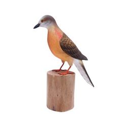 Passenger Pigeon,'Hand Crafted Suar Wood Pigeon Statuette'