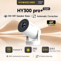 Magcubic HY300 Pro + Ultra Projector 4K 720P Portable Projector with WiFi 6 BT5.4 Auto Vertical Keystone 5W Speaker 180 Rotation