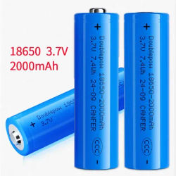 ICR 18650 Batteries 2000mAh 3.7V Battery Icr18650 Lithium Ion Rechargeable +USB Charger for Flashlight Radio Toys Mining Lamp
