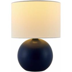 Stolbovaya 10"H x 8"W x 8"D Traditional Navy/White/Translucent Table Lamp - Boutique Rugs