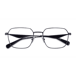 Unisex s square Satin Black Metal Prescription eyeglasses - Eyebuydirect s Coach HC5186