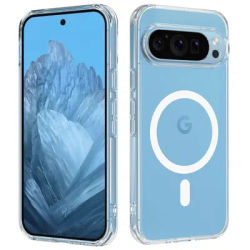 For Magsafe Clear Magnetic Phone Case For Google Pixel 10 9A 9 8 7 Pro XL 8A 7A 6 6A Wireless Charging Bumper Protective Cover