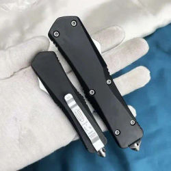 OTF Tech Troo Series Knife Combat Zinc Aluminum Micro EDC Self Defense Tactical Pocket Knife Black Double Edg Camping knife