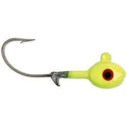 GOT-CHA Grub Head 3/8 oz 2/0 Hook Chartreuse 100/Pack BSWG38100-10