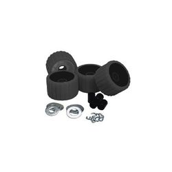 C.E. Smith Ribbed Roller Replacement Kit - 4 Pack - Black 29210