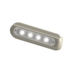 TACO Marine 4-LED Deck Light w/ White Housing Flat Mount F38-8800W-1