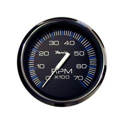 Faria Beede Instruments Chesapeake Black SS 4" Tachometer - 7000 RPM Gas - All Outboards 33718