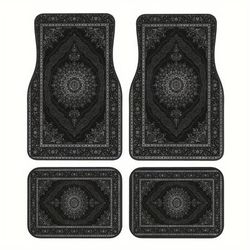 TEMU 4pcs Luxury European Pattern Car Mats - Protection For Cars And Suvs - Perfect Gift For Men And Women