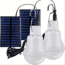 TEMU 1/2 Solar Light Bulbs For Indoor And Outdoor Use, Energy-saving Bulbs Suitable For Gardens, Yards, Garages, Outdoor And Home Lighting, Solar Lights, And Tent Camping Lights.