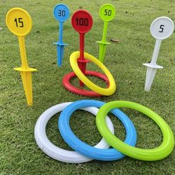 TEMU 1 Set Of Outdoor Beach Sports Throwing Rings, Grass , Ring Throwing Games, Suitable For Happiness And Interactive Entertainment With ,
