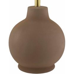 Ranshofen 23"H x 14"W x 14"D Traditional Dark Brown/Dark Red/Clear/Metallic Gold/Translucent Table Lamp - Boutique Rugs