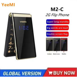 YEEMI M2-C Brand New 2G Mobile Phone Flip Phone 2.8inches Dual Screen Big Letters MP3/MP4 Player Original Cell Phone for Elderly