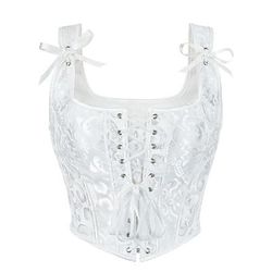 Retrò Vintage Medievale Rinascimento Corsetto Gilet Bustino Allacciato Floreale Jacquard Costume Per donna Celtico Fantasia Reale Natale Halloween Carnevale Feste Casual Quotidiano LARP Adulti