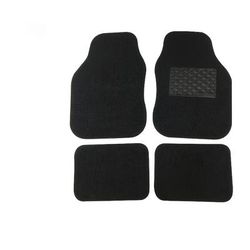 TEMU Nicoman Universal Car Floor Mat Spaghetti Coiled Pvc Rubber Heavy Duty Easy Clean - (black, Full Set, Small, 4pcs)