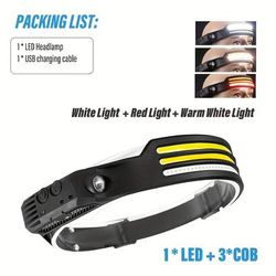TEMU Lihangstar Rechargeable With Motion Sensor, 5 Lighting , Usb Charging, For Fishing, Hiking, And , Lihangstar