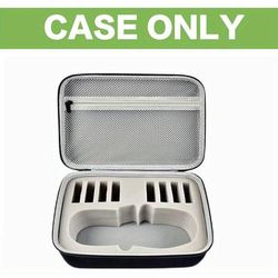 TEMU Letratag Lt-100h Handheld Label Maker Case - Durable Eva Storage Box With Soft Sponge, Portable Handle & Extra Large Mesh Pocket For Accessories (grey)