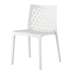 Set of 4 Milan Stackable Outdoor Dining Chairs by Lagoon in White