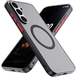 TEMU Strong Magnetic For Hybrid Shockproof Case For Galaxy S25 Edge S25 Fe S25 S25 Plus S25 Ultra S24 Fe S24 S24 Plus S24 Ultra A26 A36 A56 A16 A55 A05s S20 Fe Matte Transparent Soft Cover