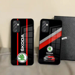 Super Car Design-Skodas Phone Case For Samsung For Samsung S25 22 24 23 A 16 54 55 Plus Pro Ultra Glass Design Back