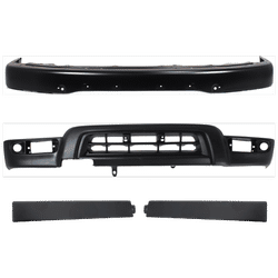 Replacement Bumper Steel Painted Black, Front, 1-year unlimited-mileage warranty KIT-012925-C65
