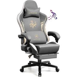 Gtplayer - Chaise Gaming, Ergonomique Chaise Bureau Dragon Series avec Haut-Parleur Bluetooth et
