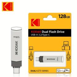 TEMU Kodak 64gb/128gb/256gb Usb 3.2 Otg Flash Drive - Dual Usb-c & Usb-a Memory Stick With , For Macbooks, Tablets, Smartphones - Perfect Gift For Any Occasion