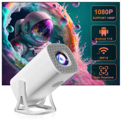 Salange S40 Smart Projector Android 11 1080P 4K Movie WiFi6 BT5.4 Allwinner H713 1280*720P Auto Keystone Outdoor Pocket Beamer