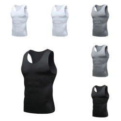 Compression Tank Top Men Gym Shirt Sleeveless Quick Dry Printing Sportswear Male Fitness Bodybuilding Vest Workout Muscle Top