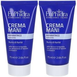 Euphidra Crema Mani Riparatrice Nutriente Set da 2 2x75 ml