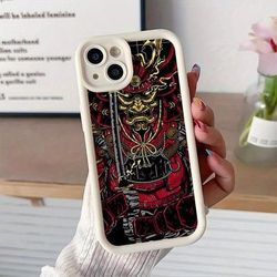 TEMU Japanese Ghots Phone Case For Iphone 15 14 11 Pro Max 11pro 12pro 13pro 14pro 15pro Protective Silicone Soft Shockproof Cover High-quality