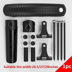 TEMU Enlee Quick Release Mountain Bike Fender, Universal Fit For 26.5/27/29 Inch Tires, Durable Pc Material, Lightweight & High-strength, Cycling Accessories
