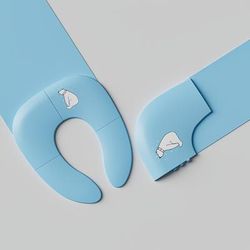 TEMU Children Plastic Toilet Potties Toilet Seats Foldable Toilet Seat For Free Carry Bag