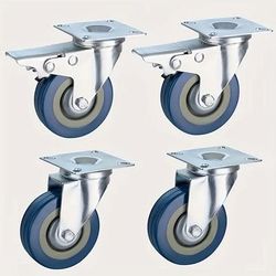 TEMU 3 Inch Swivel Casters With Brakes - Ideal For Furniture, Delivery Carts, Medical Equipment, And Tools - Smooth Rotation,