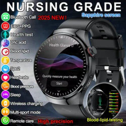 2025 nouveau pour HUAWEI soins infirmiers qualité lipïde sang acide uricique santé montre intelligente hommes ECG + PPG pression artérielle Bluetooth appel Smartwatchs