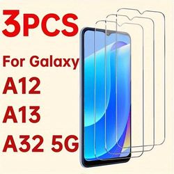 TEMU 3pcs Tempered Glass Screen Protector For Galaxy A12, A13, A32 5g - High Quality, Scratch Resistant