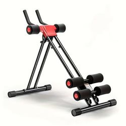 TEMU Adjustable Home Ab Muscle Trainer - Full Body & Training Device, Foldable Design For , Stainless Steel, Non-electronic, Without Battery