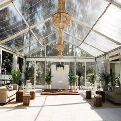 Luxury large transparent wedding tent with steel and aluminum frame for outdoor event parties and dinners