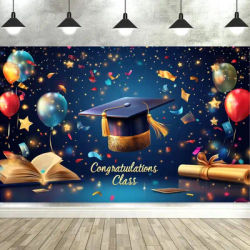 Graduation Decorations Banner Backdrop Party Supplies Photography Backgrounds