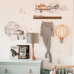 Foglio di adesivi per bambini - Aeroplani