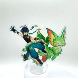 Anime Figure Acrylic Stand Kinich Kachina Mualani Model Plate 1pc Desk Decor Standing Sign Game Fans Gift