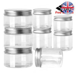 10pcs Clear Plastic Jar And Lids Empty Cosmetic Containers Makeup Box Travel Bottle 30ml 50ml 60ml 80ml 100ml 120ml 150m