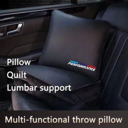 Auto Cuscino Trapunta Cuscino In Pelle Multifunzionale Coperta Supporto Lombare Per BMW M Prestazioni E46 E90 E60 F10 F30 E39 E36