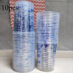 TEMU 10pcs Large Capacity Plastic Measuring Cups, 600ml, With Accurate For Paint Resin, Epoxy Resin, Artwork, Etc