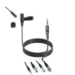Good Black ME2 Lavalier Lapel Microphone For Shure ULX SLX Sennheiser EW G3 G4 AKG Samson Audio-Technica Sony BodyPack Transmitt