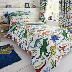 TEMU Girls Boys Kids Dinosaurs Reversible Soft Bed Linen Duvet Cover Quilt Bedding Set With Pillow Case