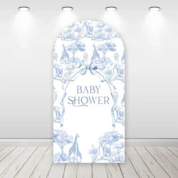 Mehofond Custom 2-Sided Jungle Animals Safari Kids Birthday Party Baby Shower Covers Chiara Arch Wall Background Decor Backdrop
