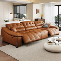 Canapés électriques italiens minimaliste créatif salon en cuir multifonctionnel canapé haute qualité couloir Sillon Cama meubles