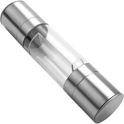 Set macina sale e pepe 2 in 1 in acciaio inox, macina sale e pepe a doppia testa, macina sale e pepe manuale, macina sale, macina sale marino ricaricabile, macina sale e pepe.