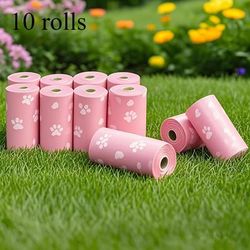 TEMU 150 Extra Thick Leak-proof Dog Poop Bags With Paw Print Design - Strong, For Pet Waste, Walking Bags| Design|, Dog Waste Bags